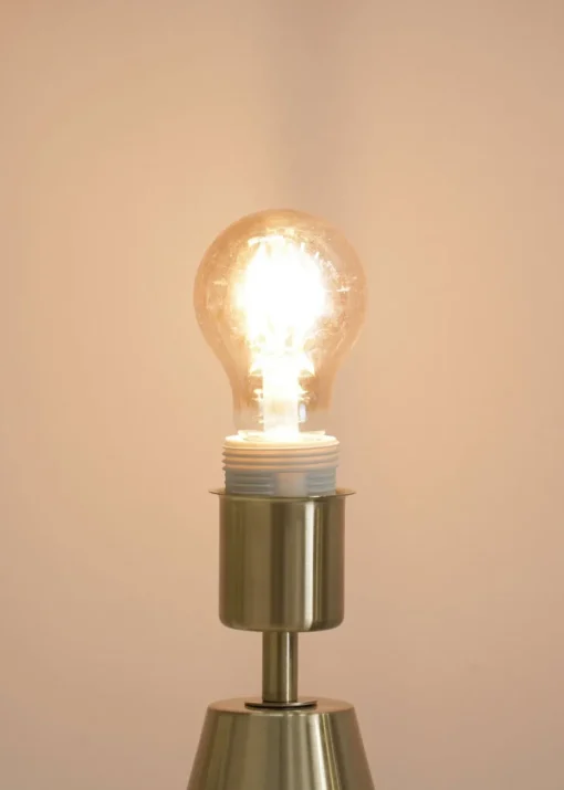 ValueLights Jax Dimmable Antique Gold Table Lamp with Small Drum Shade