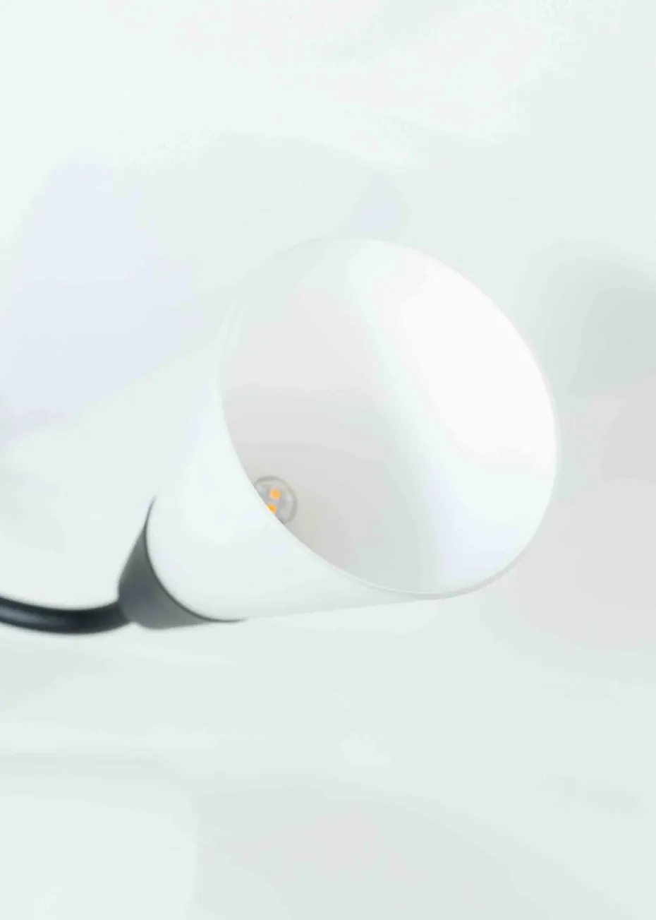 ValueLights Kristina Black Semi-Flush Light with White Uplighter Shade (16.5cm x 44cm x 44cm)