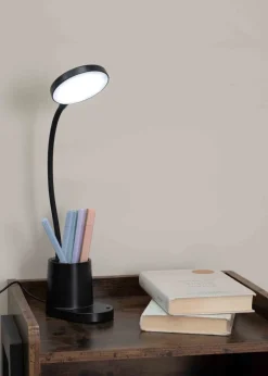 ValueLights Marco Dimmable Matte Black Adjustable Table Lamp Integrated LED (47cm x 12.8cm x 9.8cm)
