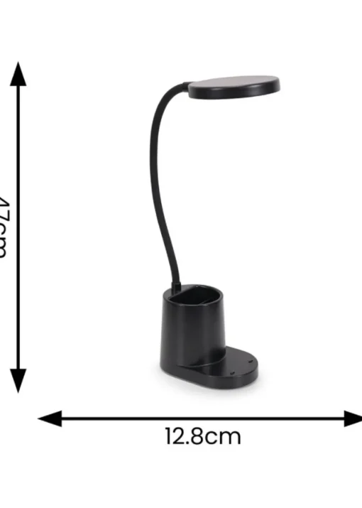 ValueLights Marco Dimmable Matte Black Adjustable Table Lamp Integrated LED (47cm x 12.8cm x 9.8cm)