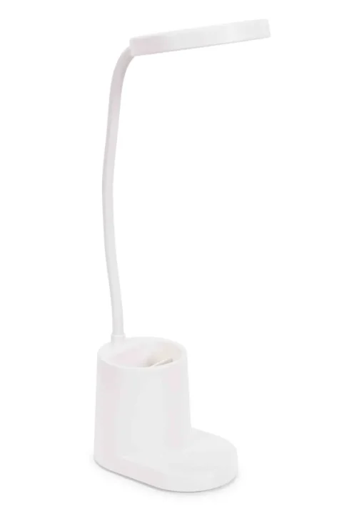 ValueLights Marco Dimmable Matte White Adjustable Table Lamp Integrated LED (47cm x 12.8cm x 9.8cm)