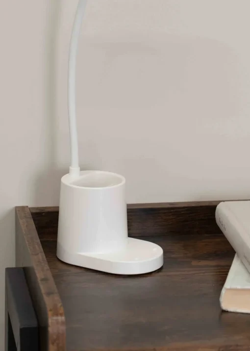 ValueLights Marco Dimmable Matte White Adjustable Table Lamp Integrated LED (47cm x 12.8cm x 9.8cm)