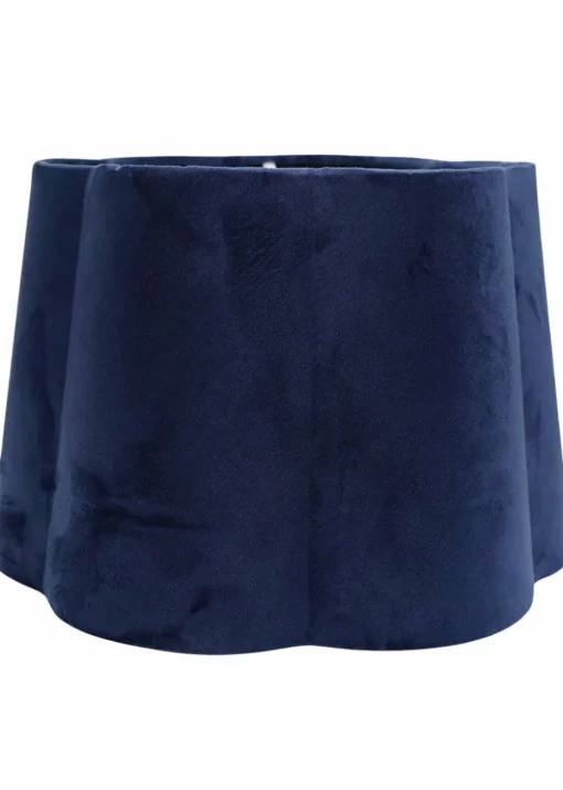 ValueLights Medium Amy Velvet Blue Tapered Ceiling Pendant Shade