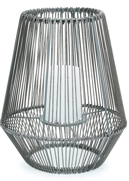 ValueLights Natural Wicker Solar Lantern (30.5cm x 26cm x 26cm)