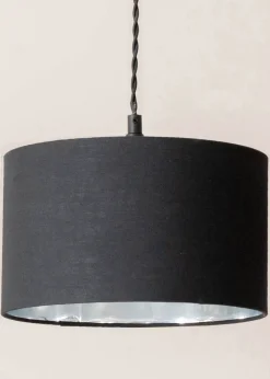 ValueLights Reni Black & Chrome Drum Shade 3 Drop Bar Diner Ceiling Pendant Light