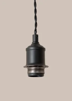 ValueLights Reni Black & Chrome Drum Shade 3 Drop Bar Diner Ceiling Pendant Light