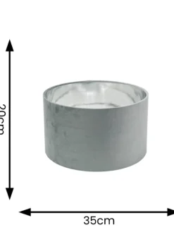 ValueLights Reni Velvet Grey Drum