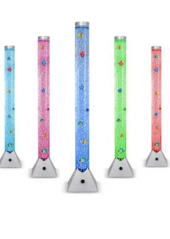 ValueLights Silver LED Colour Changing Bubble Lamp 6 Fish (90.5cm x 18cm x 18cm)