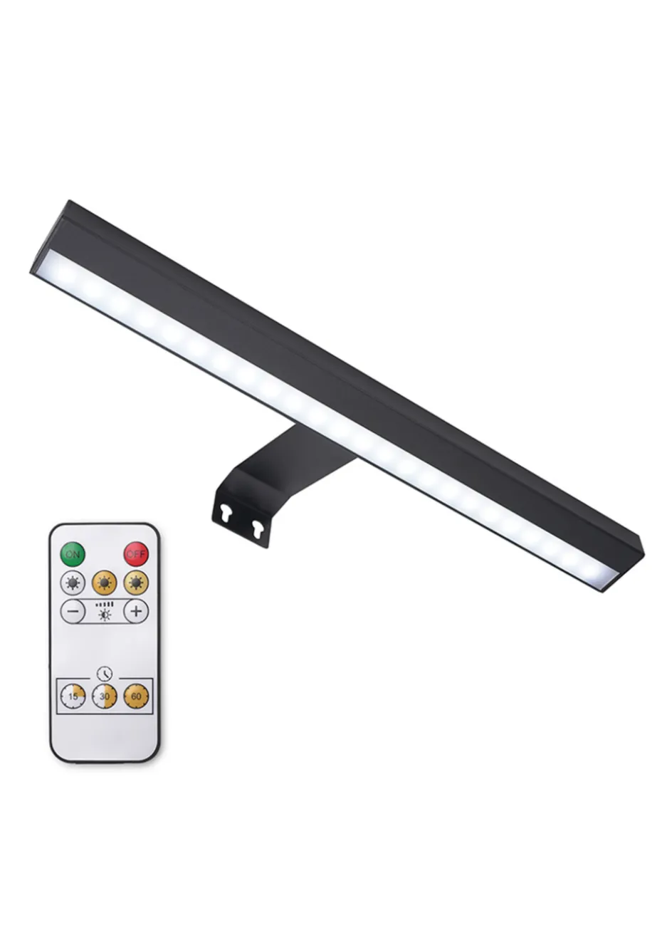 ValueLights Single Black Wall Light Integrated LED (4cm x 40cm x 16.5cm)