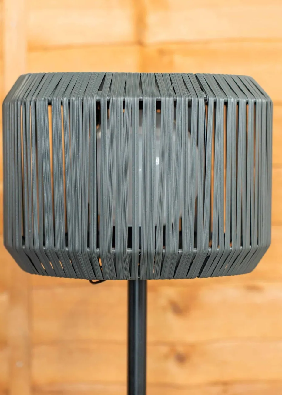 ValueLights Solar Grey Floor Lamp With Integrated LED's (148cm x 33cm x 33cm)