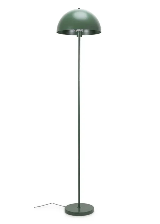 ValueLights Stassi Matte Green Floor Lamp with Green Dome Shade