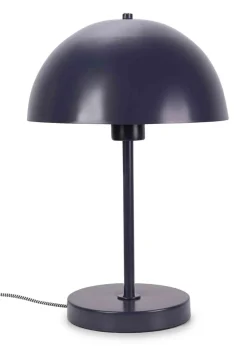 ValueLights Stassi Matte Blue Table Lamp with Blue Dome Shade