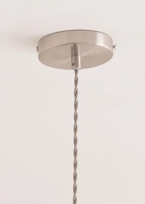 ValueLights Susie Glass Lantern Lamp Shade Brushed Chrome Single Ceiling Pendant Light