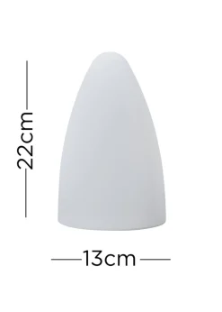 ValueLights Tenzin IP44 Colour Changing Rechargeable Cone Table Lamp Light