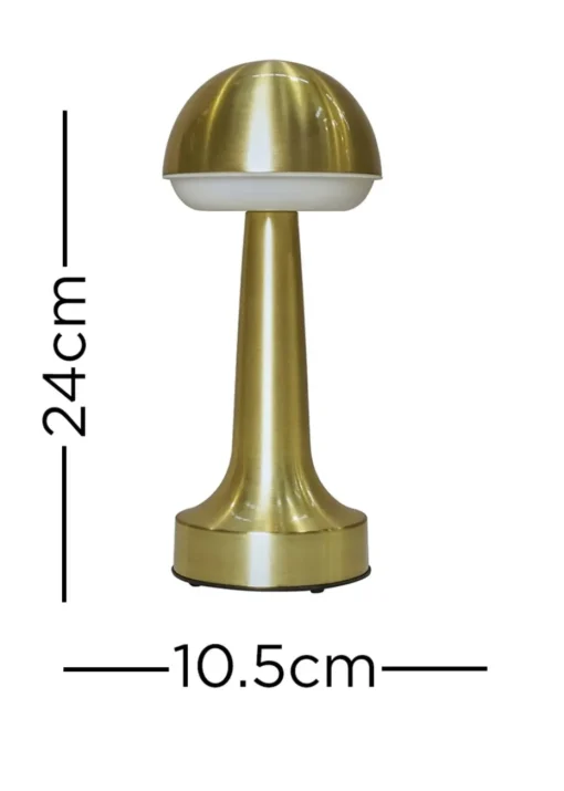 ValueLights Troy Antique Brass LED Rechargeable Dimmable Touch Table Lamp