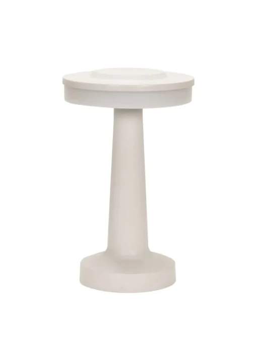 ValueLights Troy Matte White LED Rechargeable Dimmable Touch Table Lamp