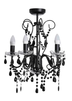 ValueLights Viscount  Black Pendant Light (57cm x 45cm x 45cm)