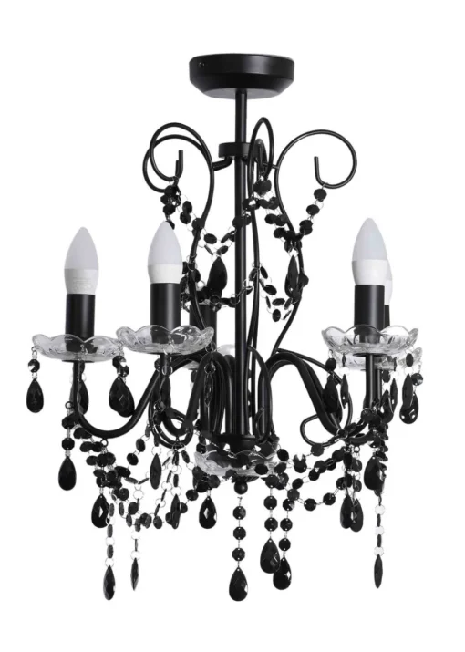ValueLights Viscount  Black Pendant Light (57cm x 45cm x 45cm)