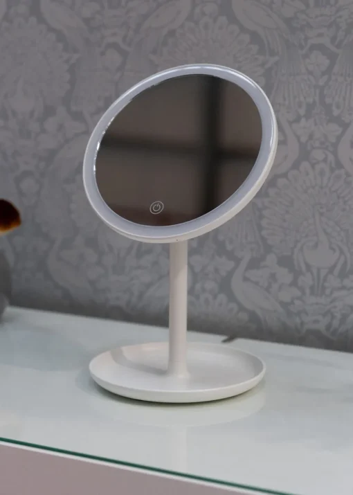 ValueLights White LED Make Up Mirror Bluetooth Speaker (33cm x 20cm x 18cm)