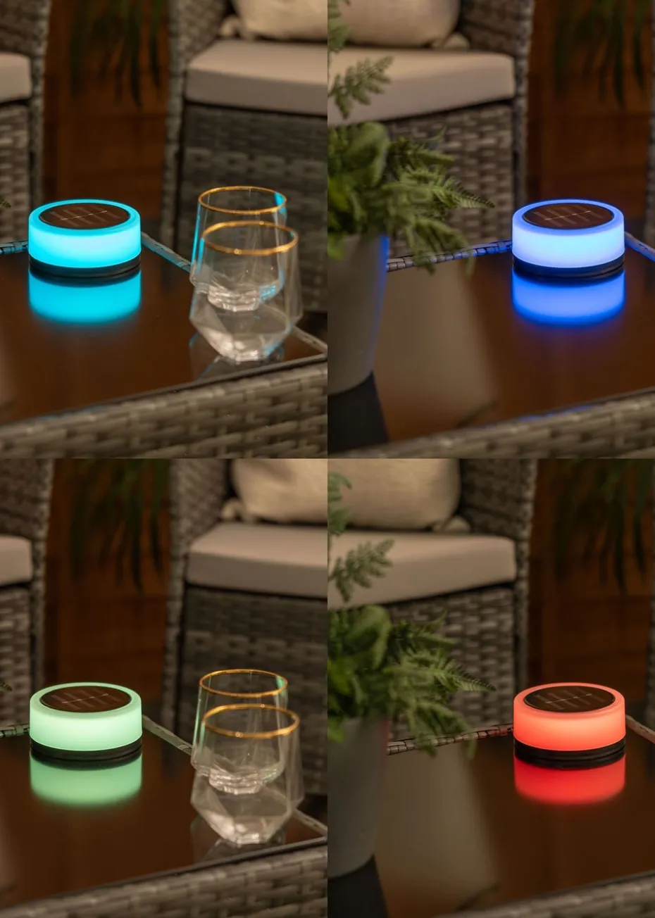 ValueLights White Multi-Function Solar Lights Set of 2 (11.5cm x 11cm x 11cm)