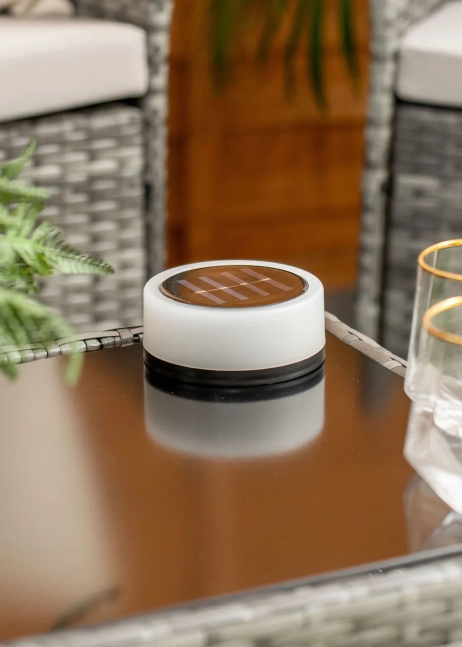 ValueLights White Multi-Function Solar Lights Set of 2 (11.5cm x 11cm x 11cm)