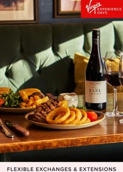 Virgin Experience Days Steak Dining and Wine for Two at a Traditional Pub - 65 Locations