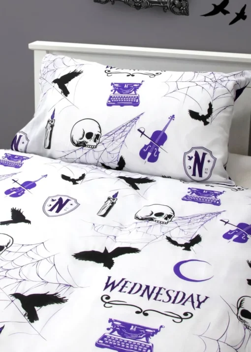 Wednesday Reversible Polycotton Reversible Duvet Cover Set