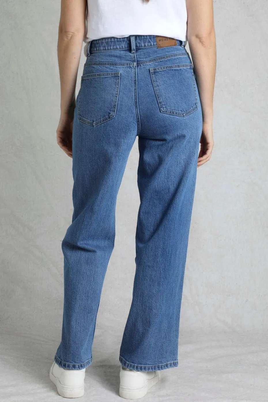 Weird Fish Blue Corine Wide Leg Denim Jeans