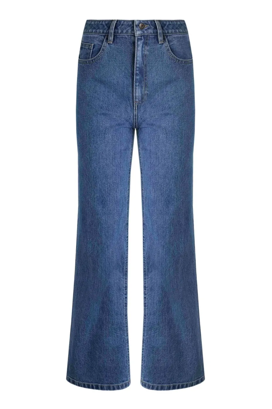 Weird Fish Blue Corine Wide Leg Denim Jeans