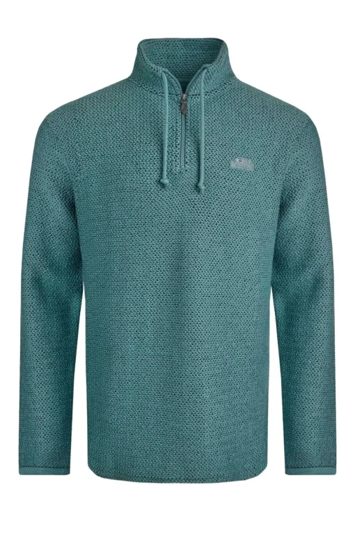 Weird Fish Blue Cruiser 1/4 Zip Macaroni