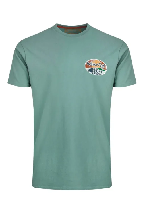 Weird Fish Blue Land & Sea Back Print Graphic T-Shirt