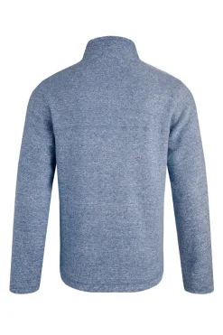 Weird Fish Blue Laramie 1/4 Zip Snow Marl Fleece