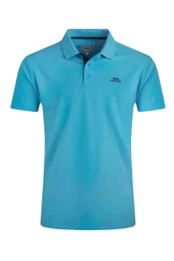 Weird Fish Blue Miles Pique Polo