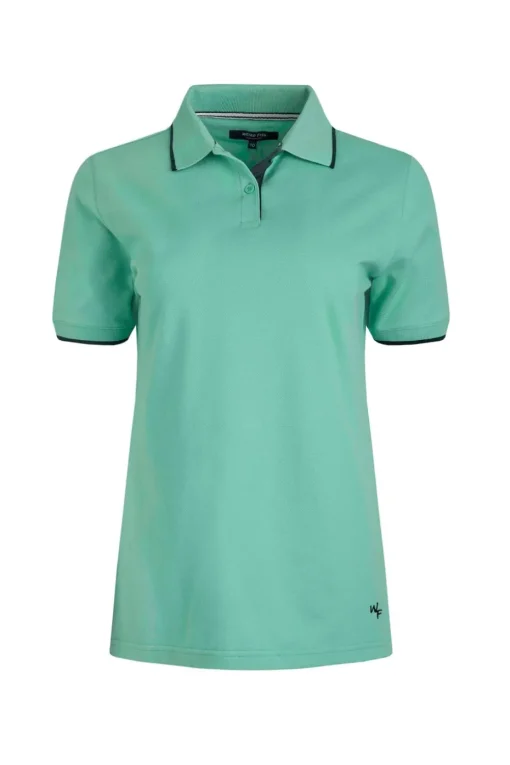 Weird Fish Blue Pammie Pique Polo Shirt