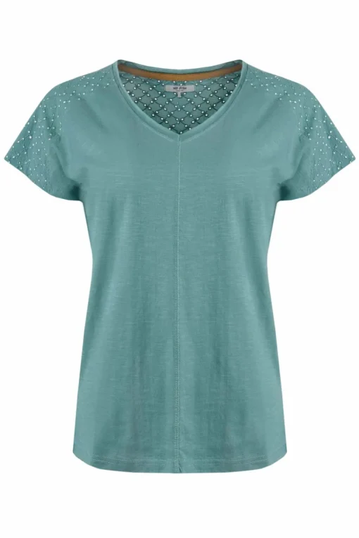 Weird Fish Blue Pernille Cutaway T-Shirt