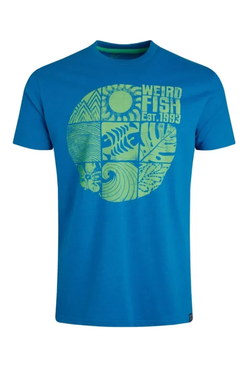Weird Fish Blue Summer Sector Graphic T-Shirt