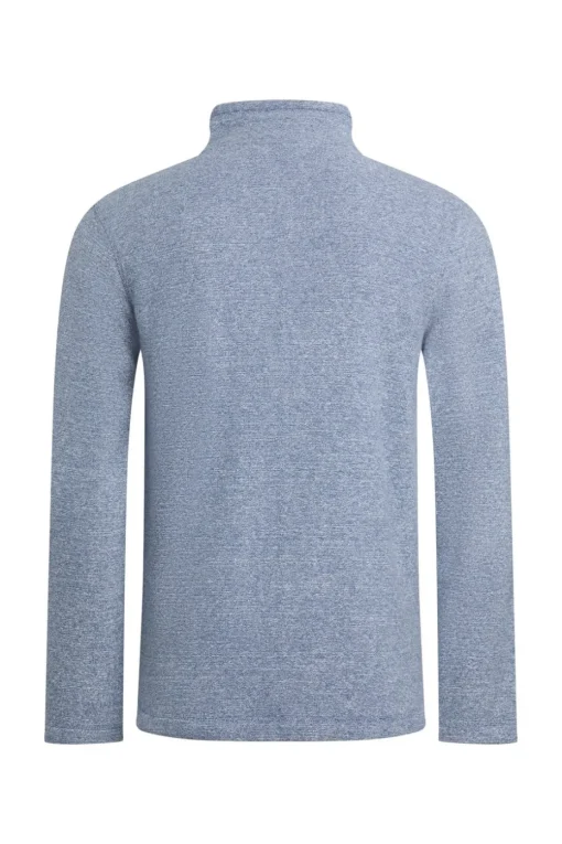 Weird Fish Blue Thames Full Zip Snow Marl Fleece