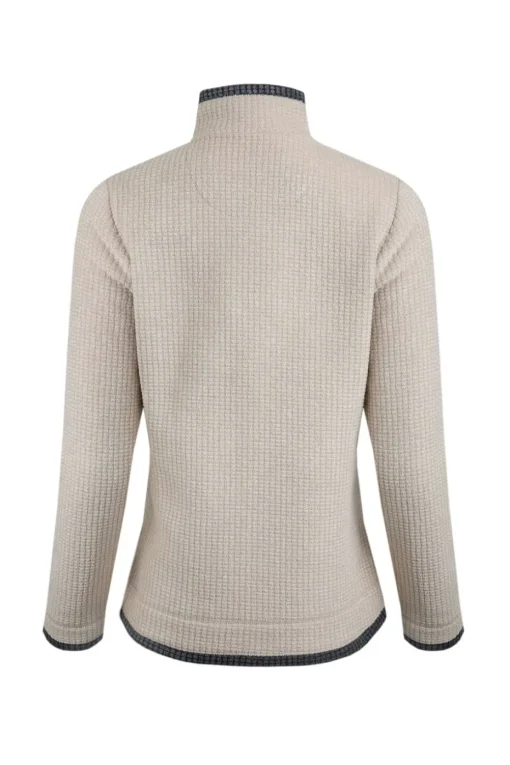 Weird Fish Cream Beye 1/4 Zip Grid Fleece