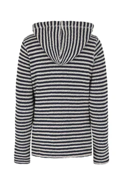 Weird Fish Cream Fisher Full Zip Stripe Macaroni Hoodie