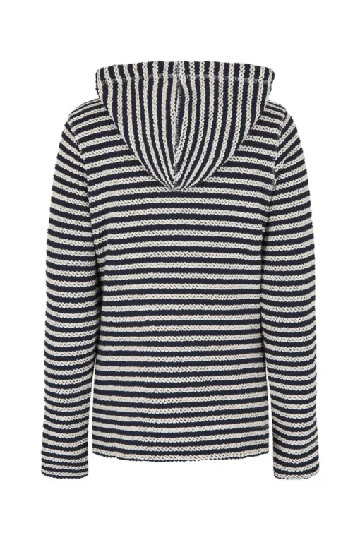 Weird Fish Cream Fisher Full Zip Stripe Macaroni Hoodie