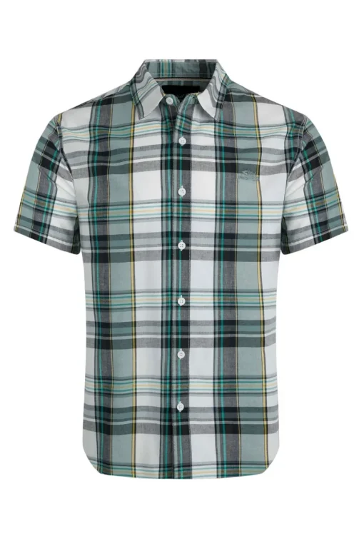 Weird Fish Cream Judd Short Sleeve Check Shirt