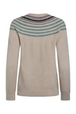 Weird Fish Cream Sinatra Patterned Knit Jumper