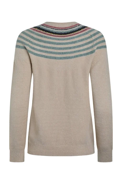 Weird Fish Cream Sinatra Patterned Knit Jumper