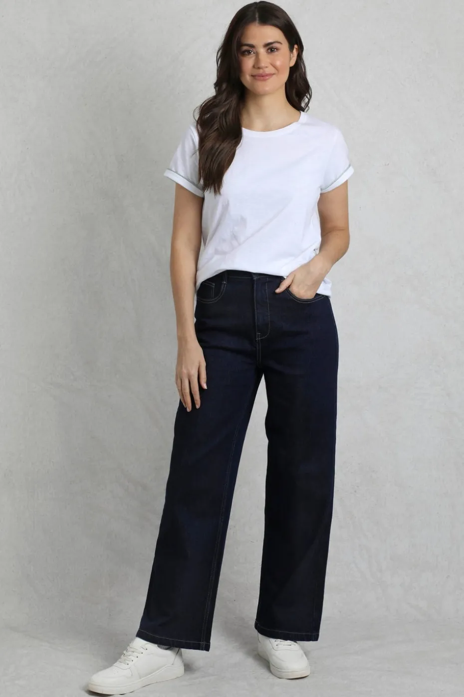 Weird Fish Denim Blue Corine Wide Leg Denim Jeans