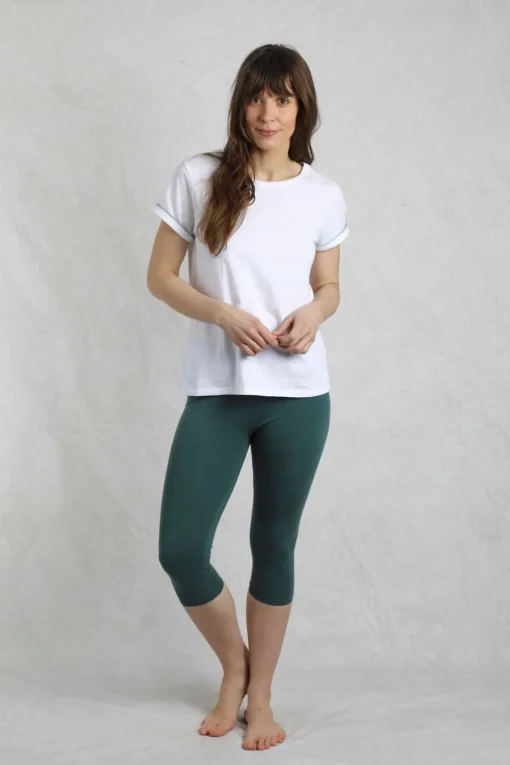 Weird Fish Green Blondie Cropped Leggings