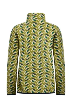 Weird Fish Green Reena 1/4 Zip Printed Microfleece