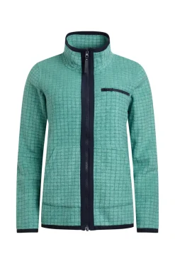Weird Fish Green Tilly 1/4 Zip Grid Fleece