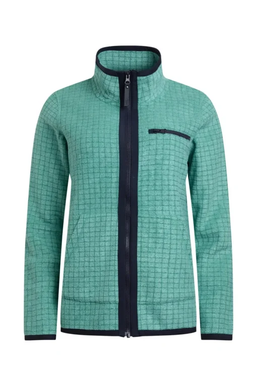 Weird Fish Green Tilly 1/4 Zip Grid Fleece