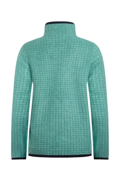 Weird Fish Green Tilly 1/4 Zip Grid Fleece