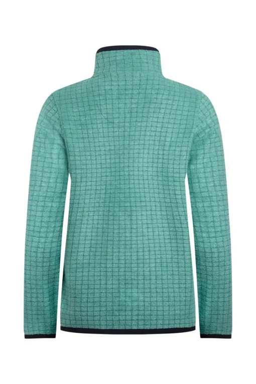 Weird Fish Green Tilly 1/4 Zip Grid Fleece